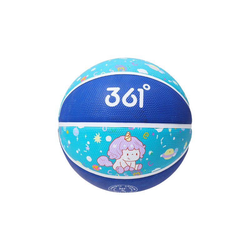 361° Basketball for Children Size 3, Competition Indoor/outdoor Wear-Resistant Basketball, Kindergarten Leather Ball, Elementary School Students Can Write Their Names on It, Blue