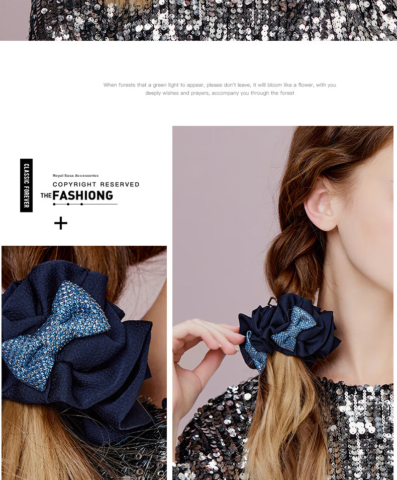 Royal Sasa Hair Accessories, Fashionable Fabric Butterfly Hair Ties, Headbands, Hair Bands, Hair Scrunchies, And Hair Flowers 6