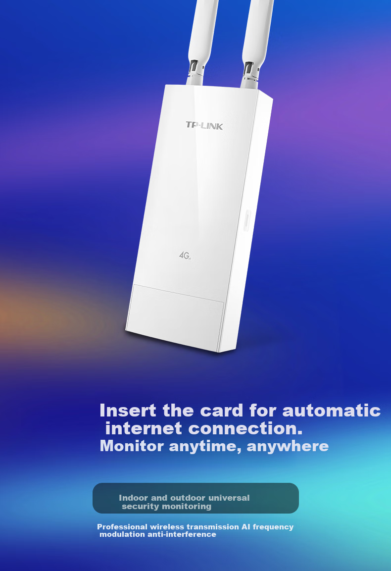 TP-LINK Outdoor Waterproof 4G SIM Card Wireless Router, Outdoor 4G Internet Hotspot, All-Network SIM Card Mobile to Network Cable WiFi Transmitter TL-TR903 1