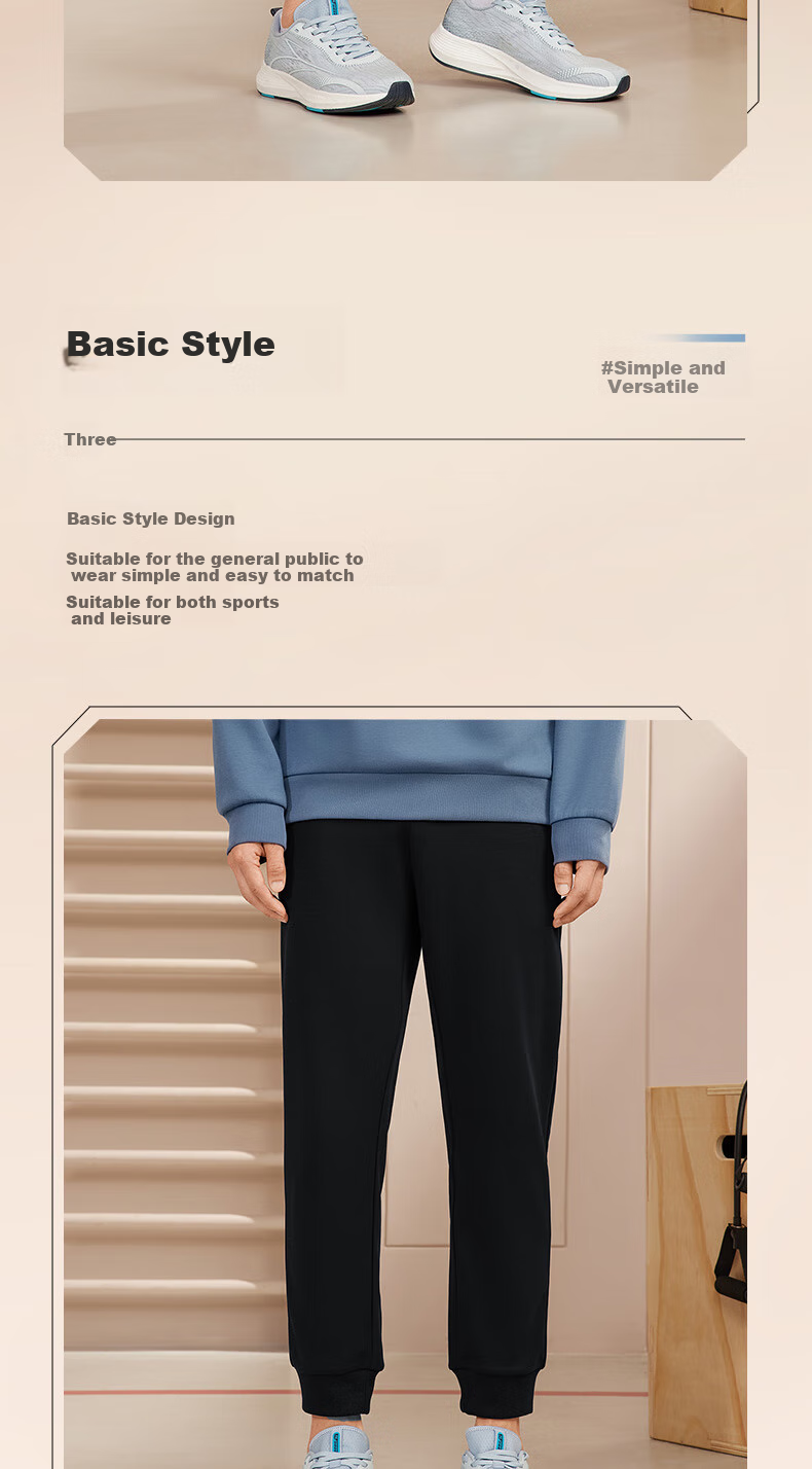 361° Men's Sports Pants, Spring Fleece-Lined Warm Casual Sweatpants, Straight-Leg Running Trousers for Men, 652344708D-4 3