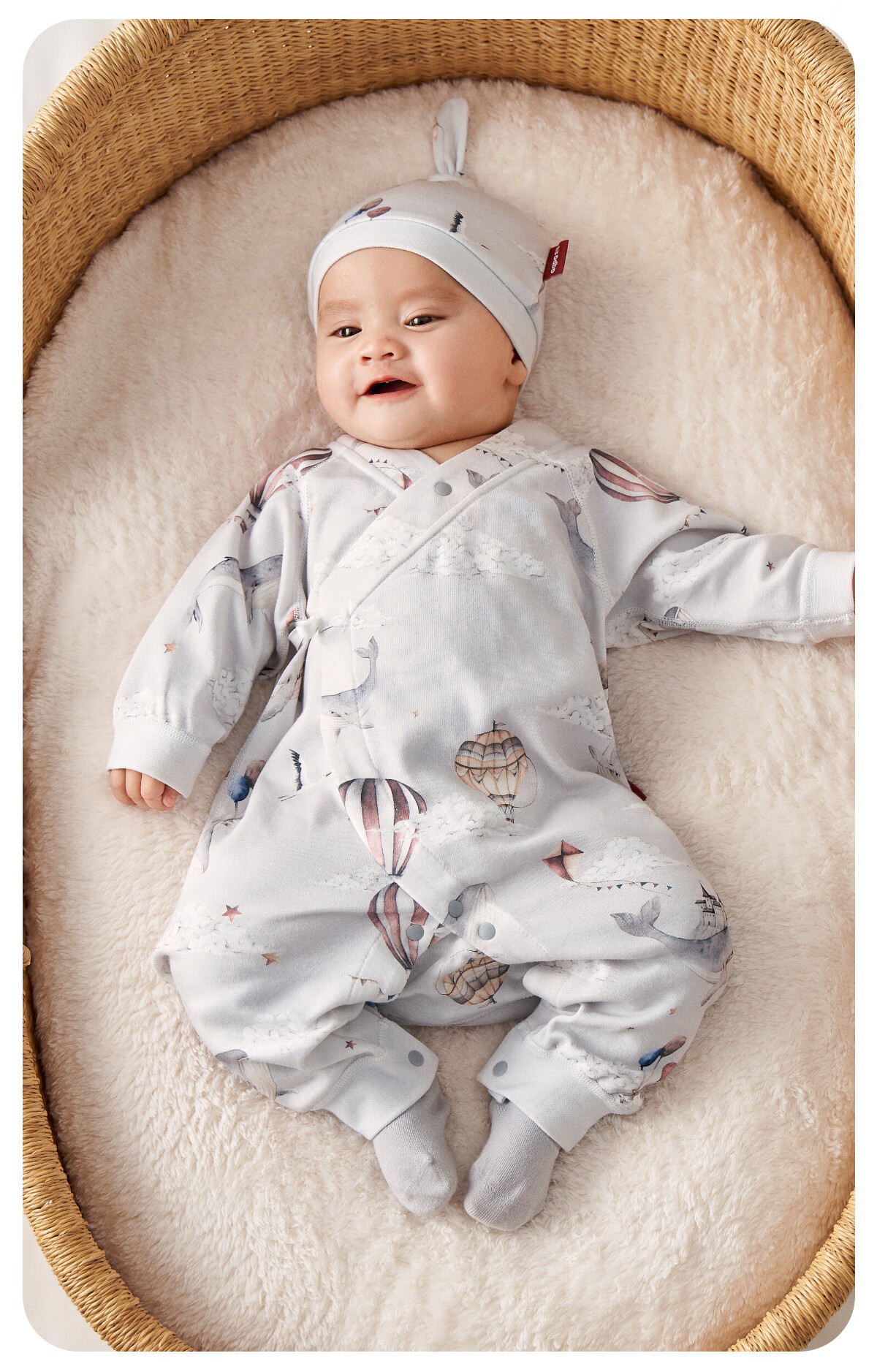 Aqpa [Yunma Youli 3.0] Newborn Baby Romper Bodysuit, 3.0-Angel Courtyard, Size 52 5