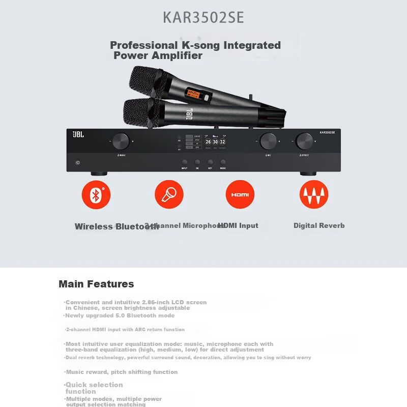 JBL [New Release] Home Theater KTV Sound System Set, All-In Karaoke Machine for Home Use, Private Room Karaoke Complete Equipment Package with Professional Speakers 3