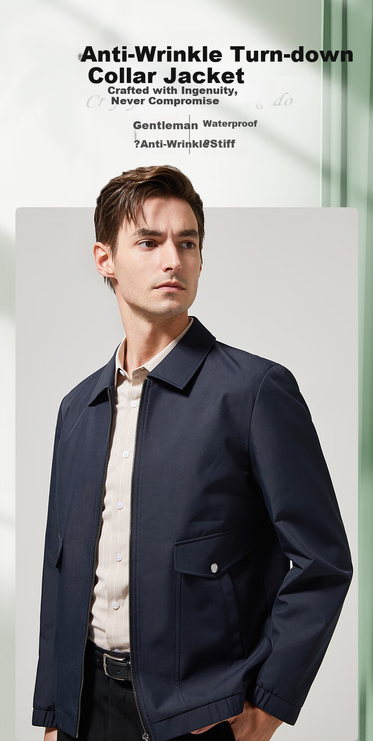 FIRS [Sanfang Technology Workwear Pocket] Men's Jacket, Spring And Autumn Fashion Casual Business Short Coat with Lapel 2