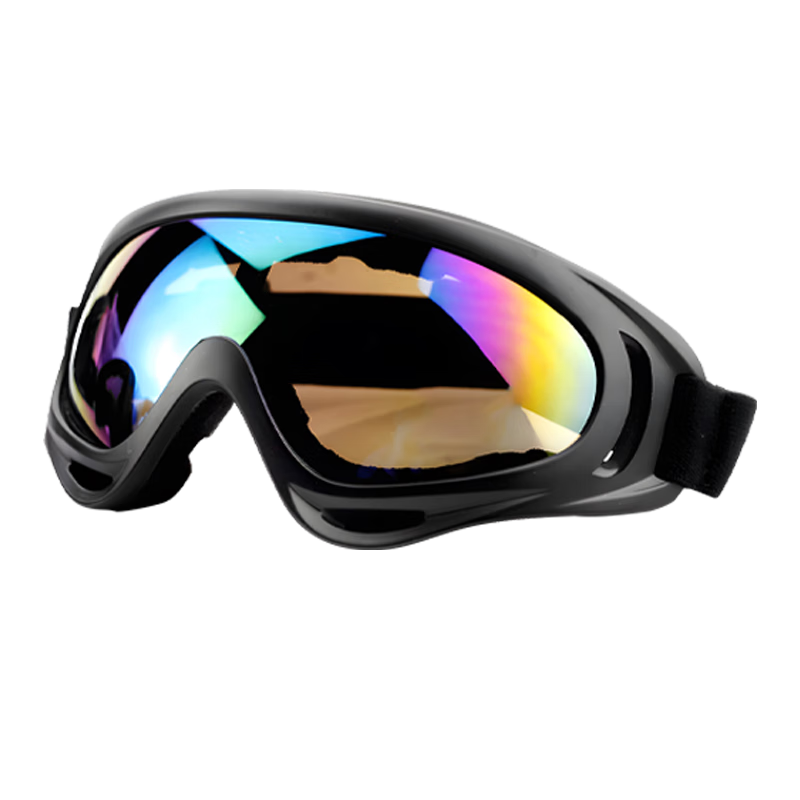 Baixiaoshe Ski Goggles X400-Black Frame, Ski Protective Eyewear, Sunglasses for Hiking, Children's And Adult's Cycling, Sand Protection, Snow Play