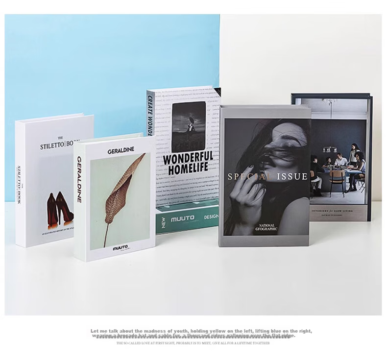 Jianyishijia Simple Modern Nordic Style Fake Book Decorative Prop Ornament Creative Living Room Bookshelf Display Model 9