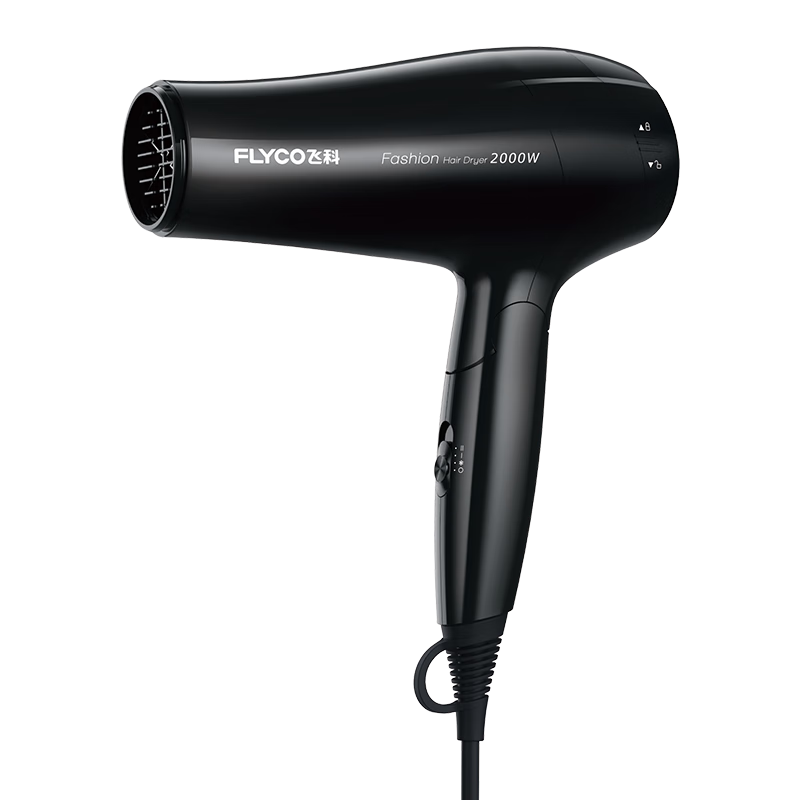 FLYCO Hair Dryer, Portable for Home Use, Hot And Cold Air, Hair Protection, Quick-Drying, 2000W High Power, FH6231