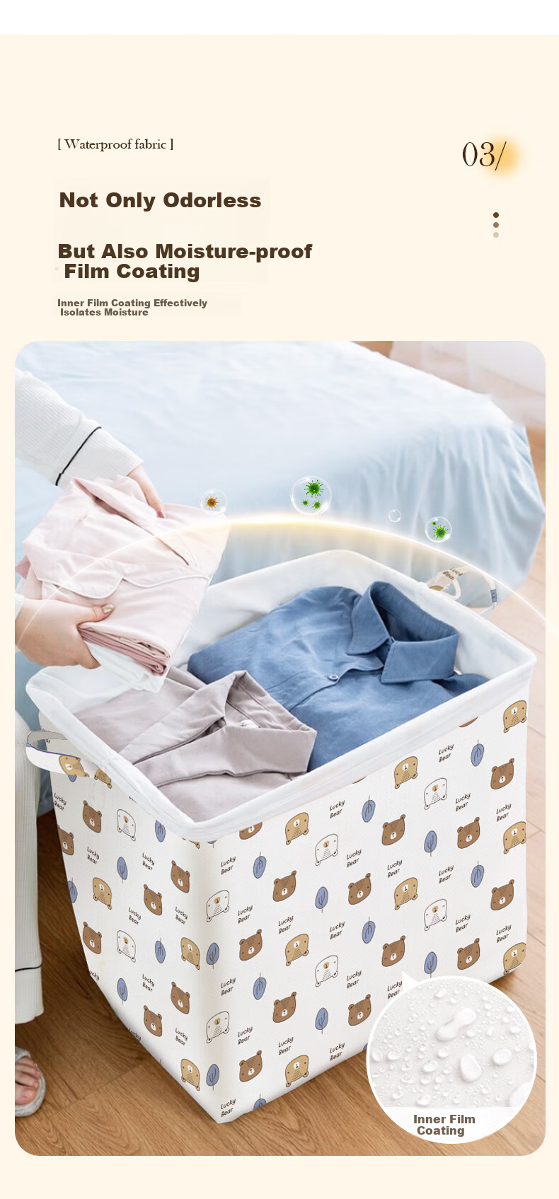 Baicaoyuan Moving Packing Bags, Storage Bags for Quilts And Clothes, Luggage Storage Bags, Large Capacity Woven Bags, Moving Bags, Large Size 240L 5