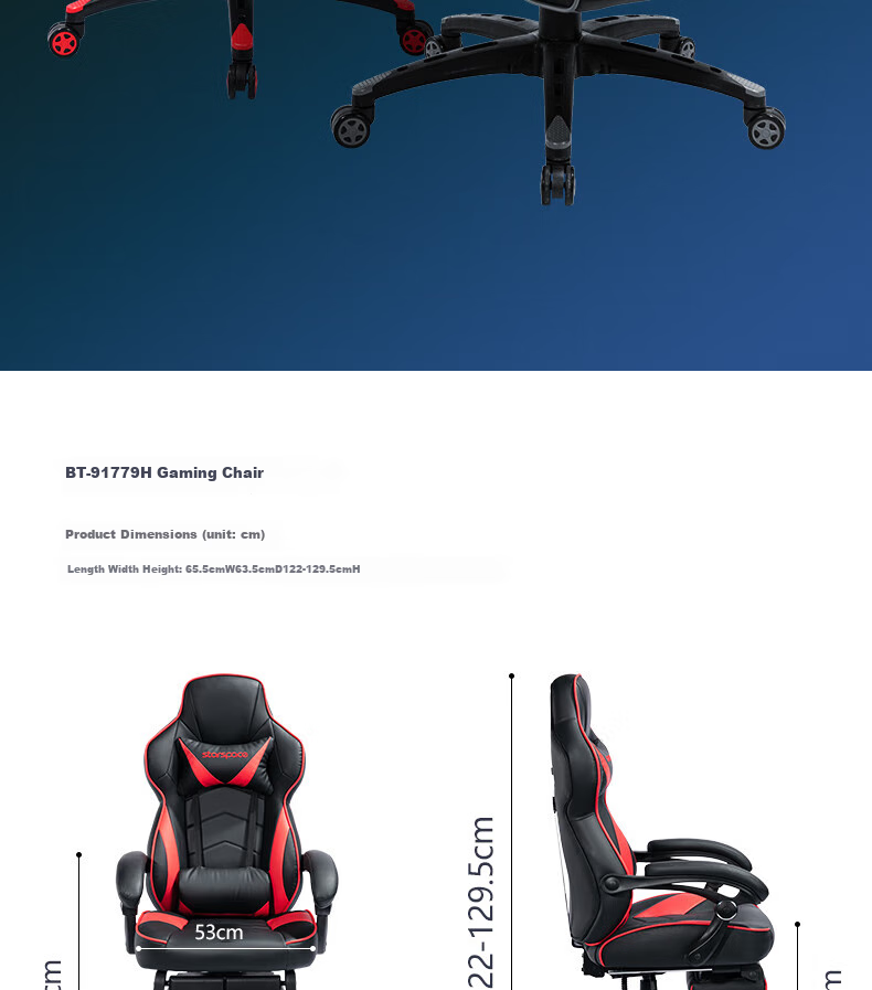 Starspace Gaming Chair, Computer Chair, Office Chair, Ergonomic Chair, Home Reclining Executive Chair, Model 92197H 39