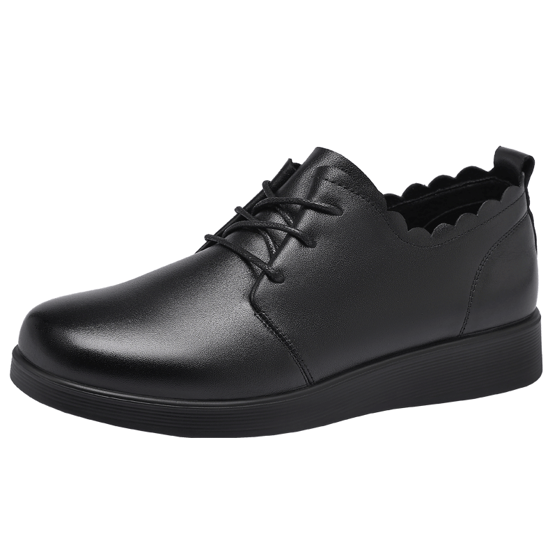 RED DRAGONFLY Brand Women's Shoes, Cowhide British Casual Shoes, Soft Leather Loafers, Work Flats for Women, WTB152581, Black, Size 36