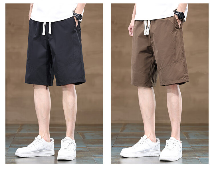 JEEP Ice Silk Quick-Dry Men's Casual Shorts, Loose-Fitting Cargo Five-Point Pants for Men, Summer 2026 Mid-Length Shorts 4