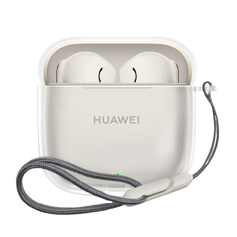 ESCASE Transparent Protective Case for Huawei FreeBuds SE3, Silicone Soft Shell Full Coverage Shockproof Ultra-Thin Case with Clear Anti-Loss Strap