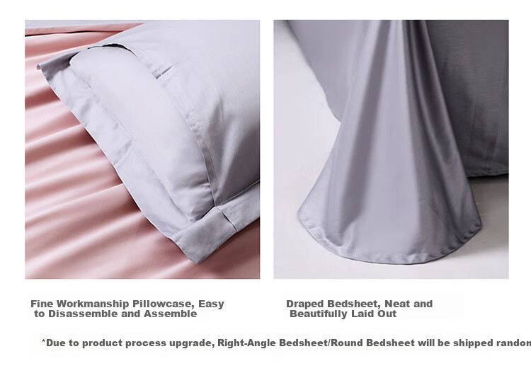 Fuanna 140-Thread Count Double-Ply Long-Staple Cotton Four-Piece Set Luxury Hotel Grade A Bedding Set for 1.5m Bed 14