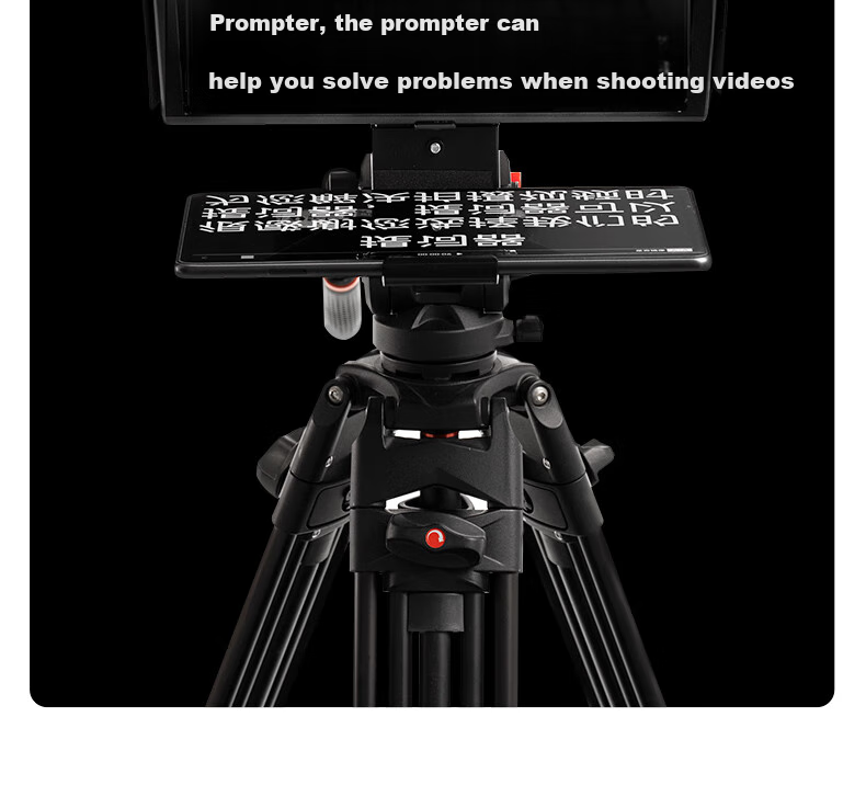 AMBITFUL T14Pro Large Screen Teleprompter Host Phone Tablet DSLR Mirrorless Camera Portable Teleprompter Video Recording Prompt Subtitle Live Streaming Interview Gaffe-Fixing Device 6