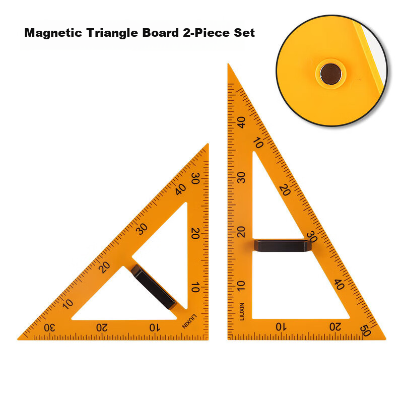 Liuxin Triangle Ruler Protractor Teaching Aid, Magnetic Math Tool for Elementary And Middle School Students, Stationery And Learning Supplies, Back-To Season And Teacher's Day Gift, Educational Kit Set for Gifting 3