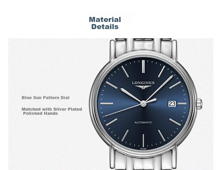 LONGINES Swiss Watch, Fashion Series, Men's Steel Strap Mechanical Watch L49214926 4