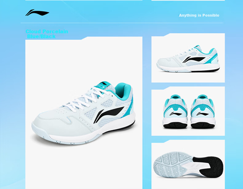 Li-Ning Badminton Shoes, Unisex Lightning Hero Professional Competition Training Sports Shoes, Non-Slip Wear-Resistant Invincible Foot Feel 9