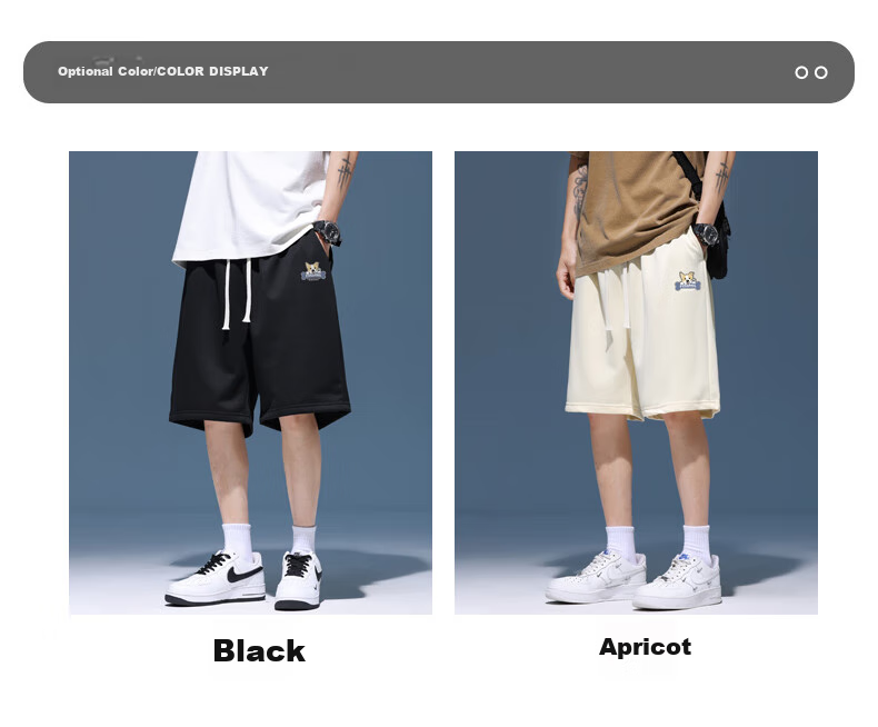 Foss Phil Men's Shorts, Summer Lightweight Breathable Five-Point Pants, Loose Casual Sports Trousers for Men, FPD05 Black XL 4