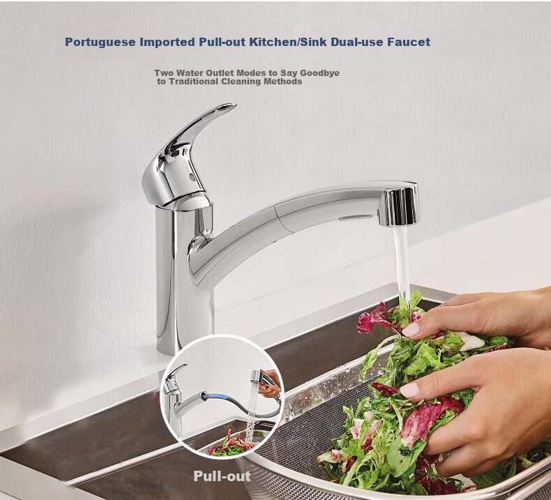 GROHE Kitchen Bathroom Balcony Pull-Out Faucet, Rotatable Swivel, Original Imported 3030710C 2