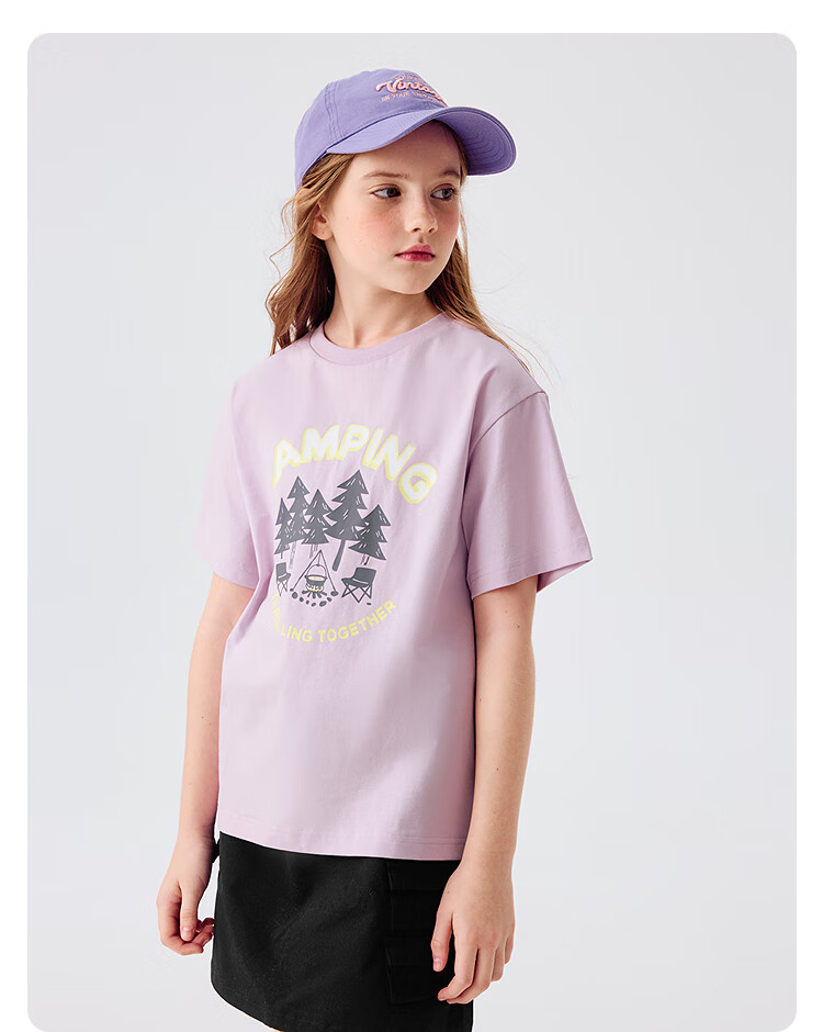 BALABALA Children's Short-Sleeve T-Shirt, Boys And Girls Summer Wear, Moisture-Wicking Quick-Dry Parent-Child Top, 208225117220 14