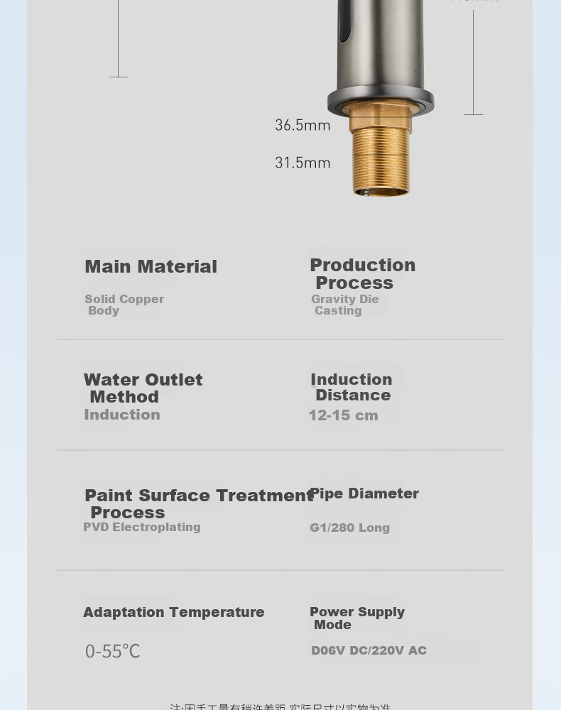Interhasa! C2095 Hot And Cold Automatic Sensor Faucet, Brass Bathroom Tap, Smart Sink And Washbasin Sensor 11