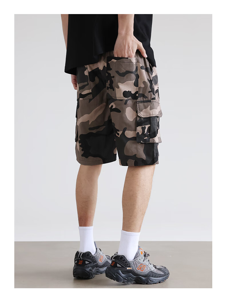 Jeanswest Men's Shorts, Summer Pure Cotton Thin Loose Cargo Style, Casual Straight-Leg Versatile Mid-Length Pants 14