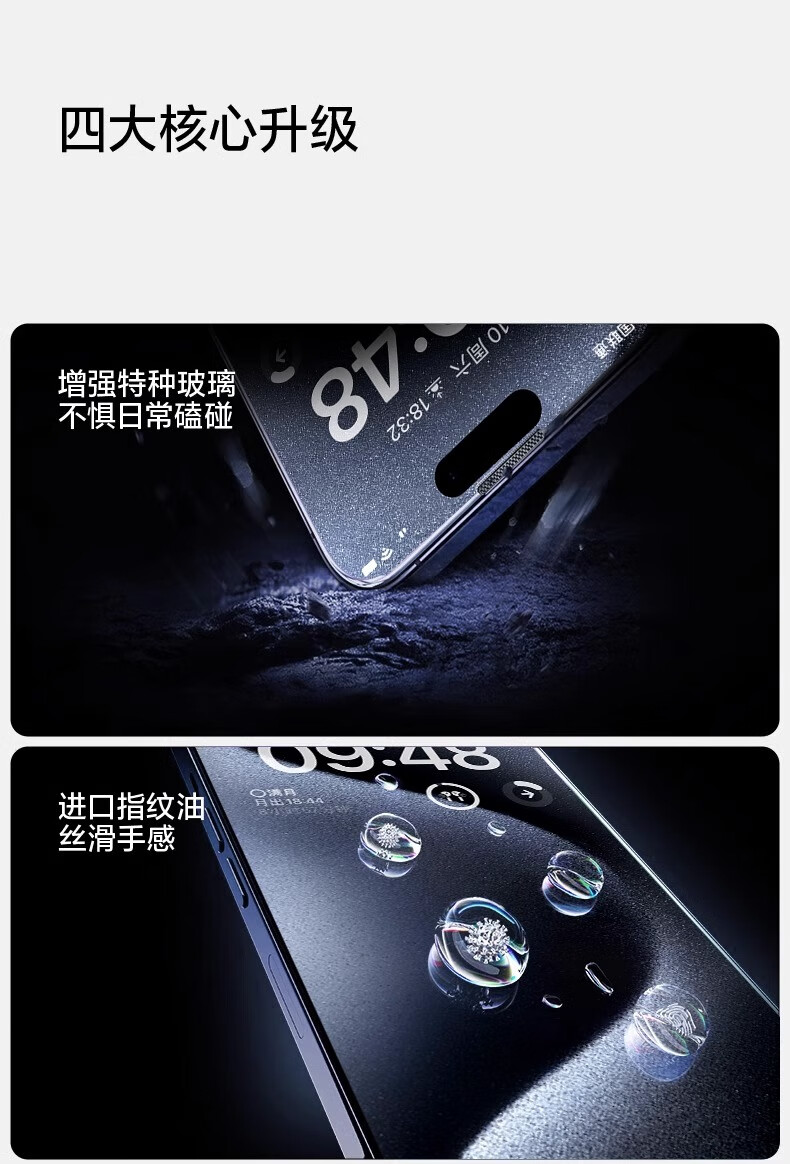 Защитное стекло DIVI для Apple iPhone 16 Pro Max, прозрачное, противоударное, антибликовое, 2 шт.