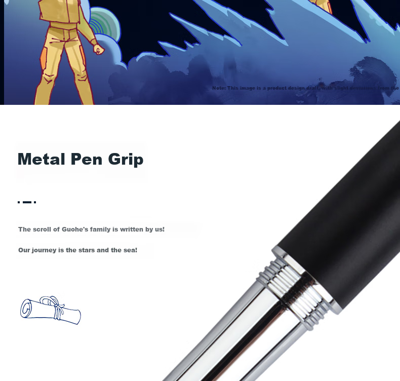HERO Ballpoint Pen Gift Box H605D Carrier Pilot Series Notebook Ballpoint Pen Signature Pen Gift Box Blue 6