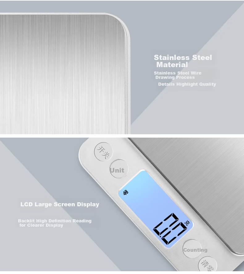 Kubei Large Platform Precise Kitchen Electronic Scale, Stainless Steel Household Baking Tea Table Scale, Weighing Waterproof Food Scale 12