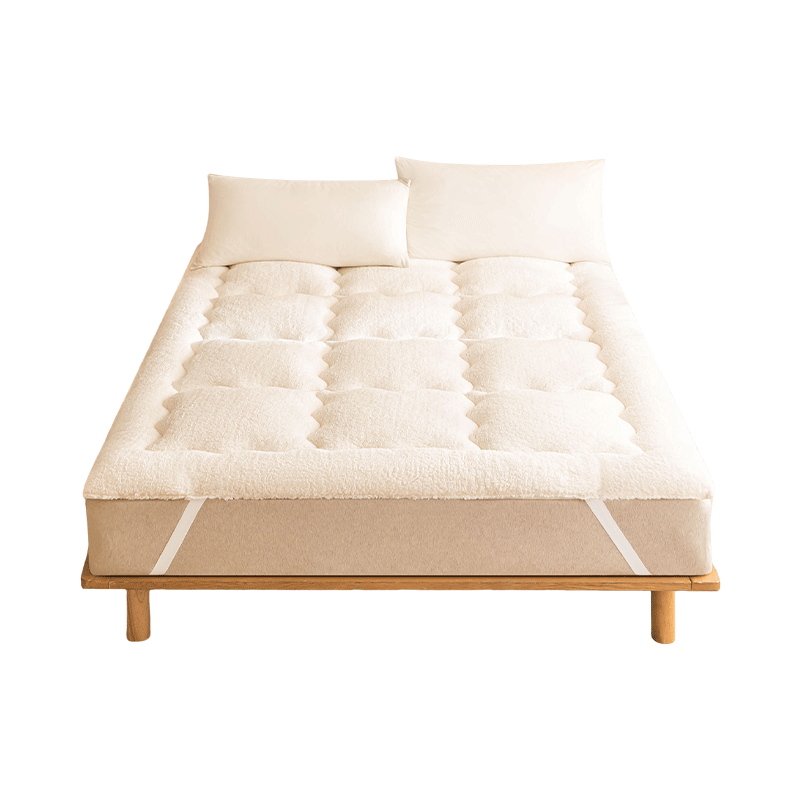 JD Original Warm Lambs Bedding Pad, Class A Thickened Lambswool Mattress, Student Dormitory, 0.9×2 Meters, Fluffy White
