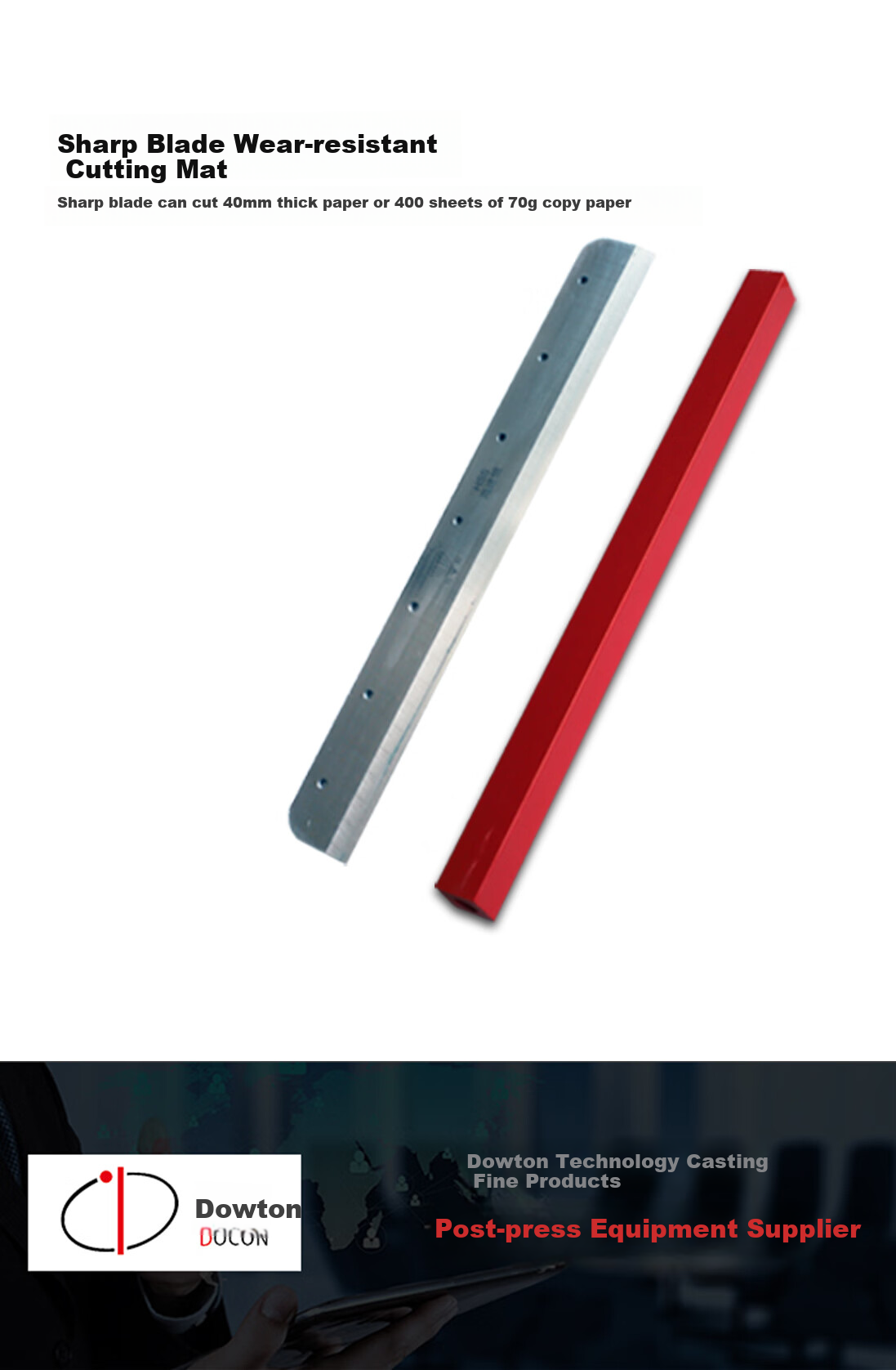 DOCON Manual Electric Hydraulic Paper Cutter Blade Strip Square Serpentine Red Protective Blade Strip 3204SQ Square Blade Strip 1 Piece 7