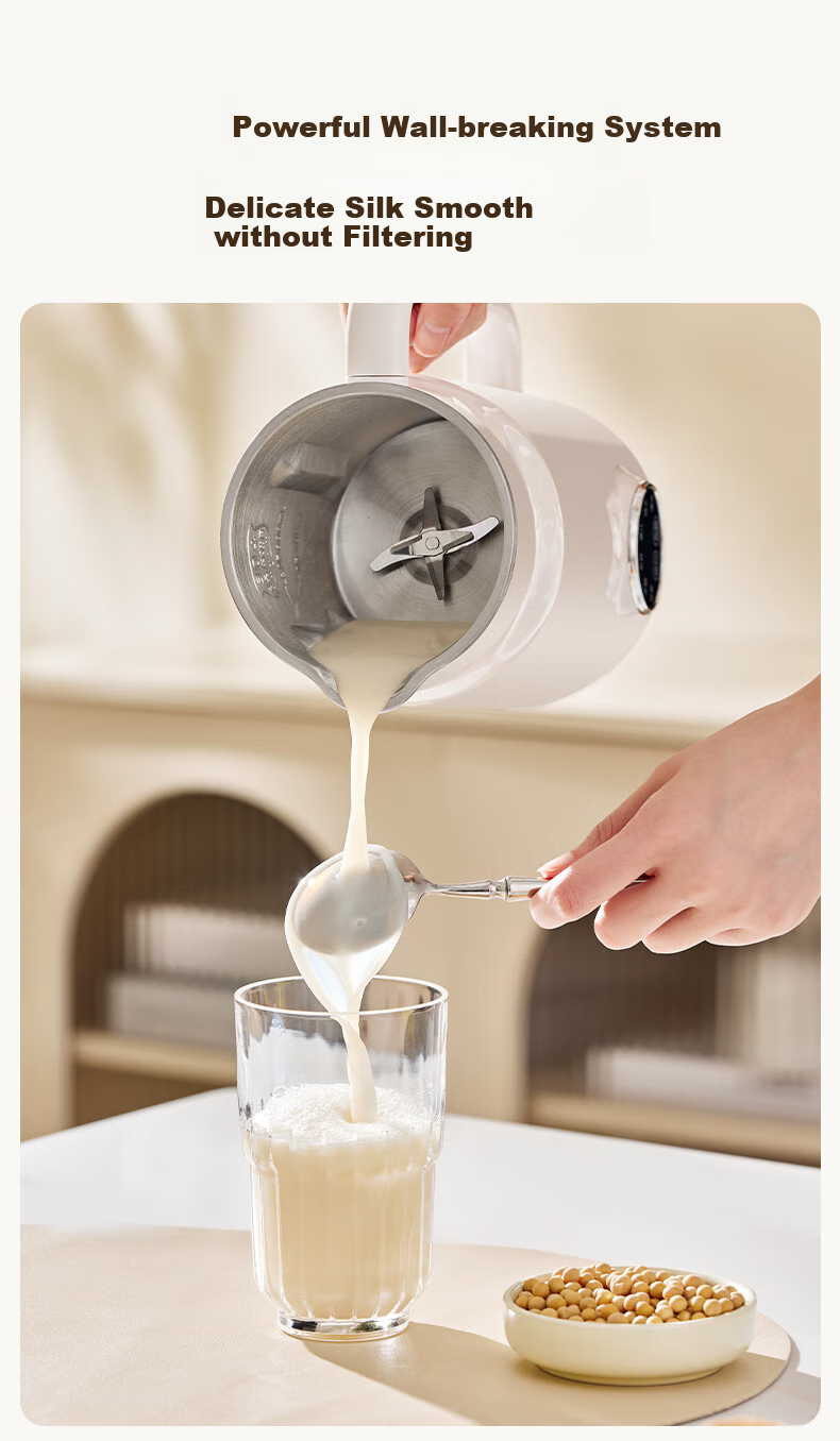 SUPOR Soy Milk Maker, 0.6L Small Household Machine for 1-3 People, Filterless Food Processor with Timer, Multifunctional One-Touch Cleaning Juicer DJ06B-P102 3