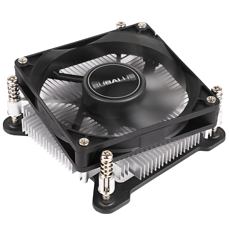 BUBALUS L10 Thin CPU Air Cooler (37mm Height/PWM Temperature Control/Compatible with INTEL 115X Platform/i3/i5/i7/i9/Copper Core Base/8cm Fan)