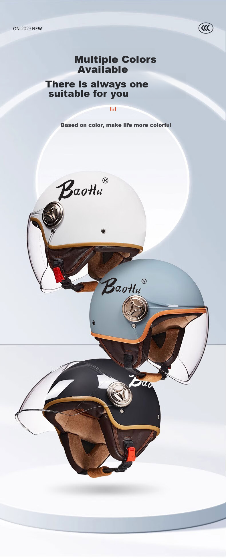 BAOHU Electric Motorcycle Helmet, 3C Certified, New National Standard, for Men And Women, Winter Electric Vehicle Safety Helmet, All-Season Use, Dark Night Black with Long Visor, One Size Fits All 7