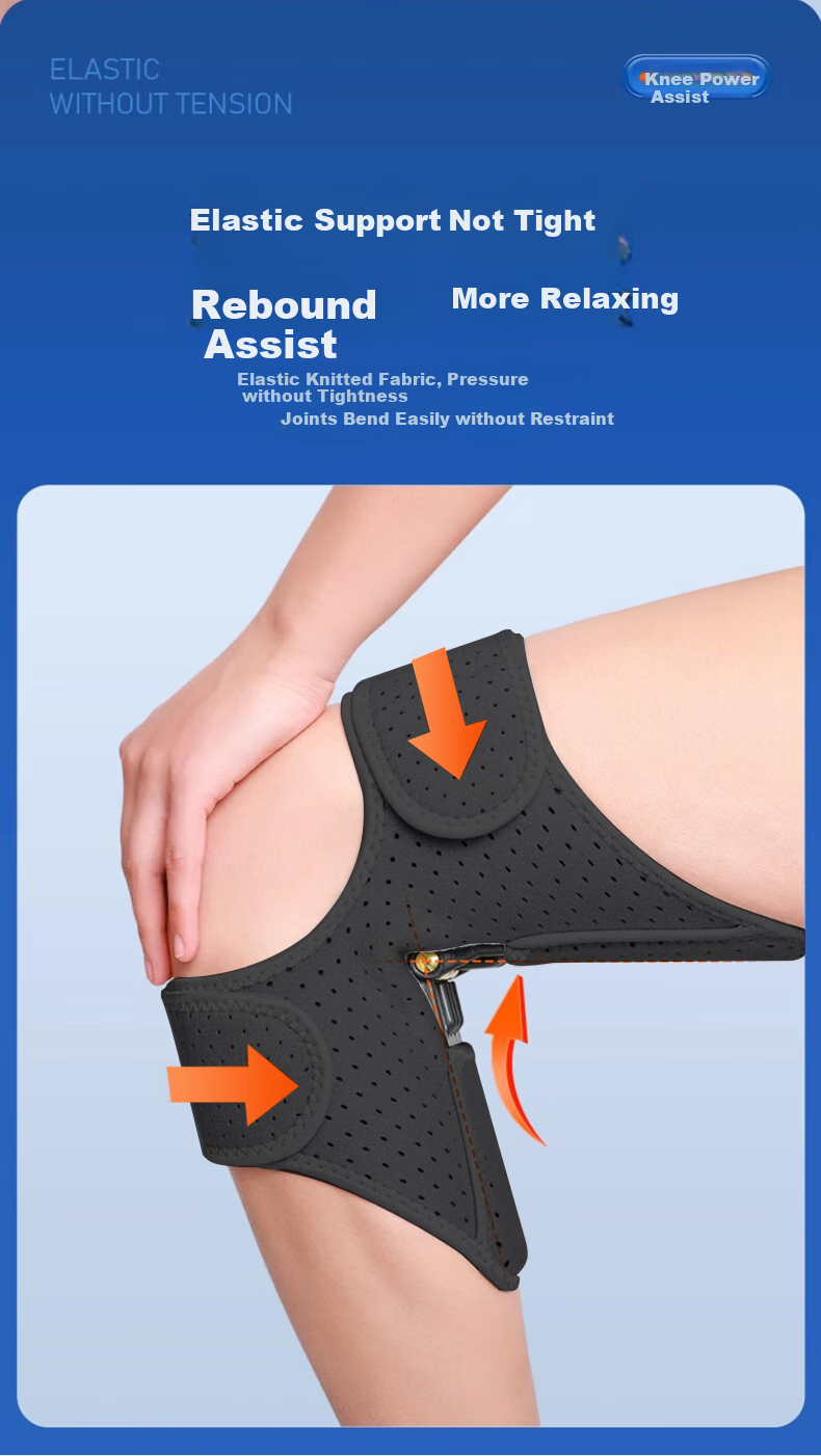 Chidong Knee Brace, Patellar Tendon Support, Joint Hiking Aid, Sports Knee Support, Splint, Black, Single Piece 6