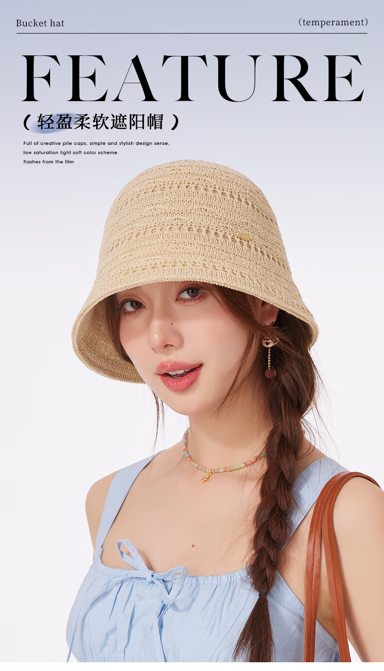 CACUSS Women's Summer Sun Hat, UV Protection, Beach Fishing Hat, Foldable, Khaki 1