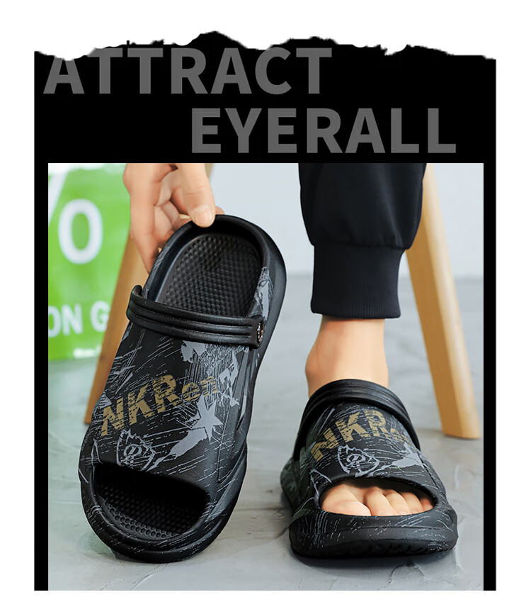 CARTELO Men's Slippers, Summer Breathable Sandals, Dual-Use Slip-Ons with Comfortable Feel, Sports Beach Shoes 19