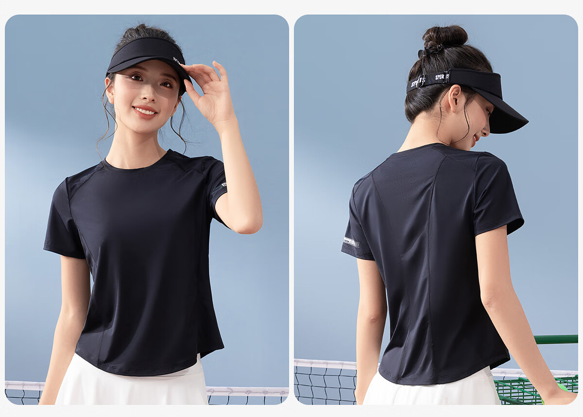 361° Sports T-Shirt Summer Yoga Fitness Running Women's Short Sleeve Breathable Loose Quick-Dry Shirt 24