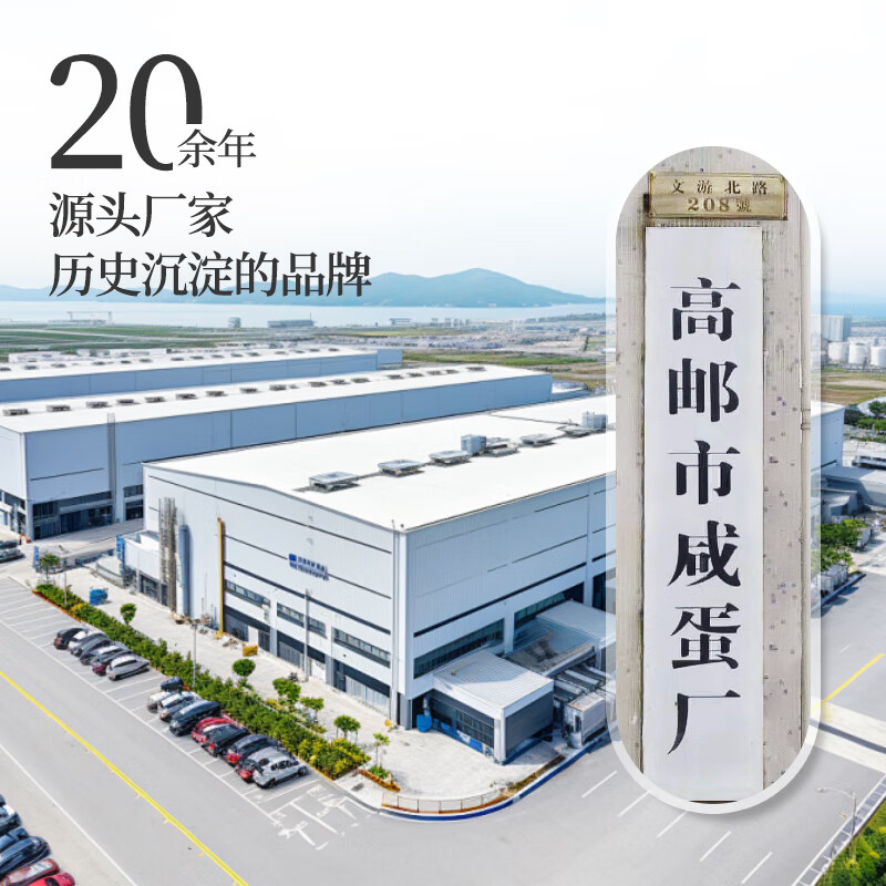 神邮 高邮咸鸭蛋熟10枚*65g礼盒 即食流油麻鸭咸鸭蛋 企业团购