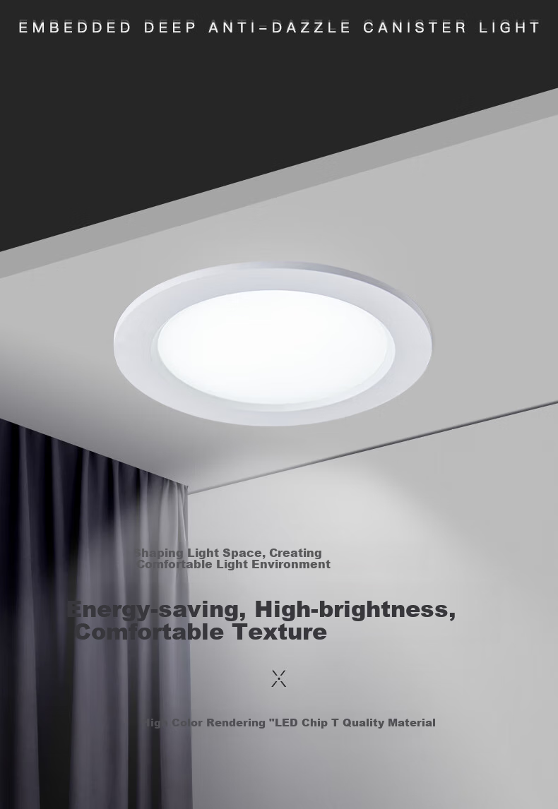 Foshanzhaoming (FSL) LED Downlight, 2.5 Inch, 4W, Cool White 6000K, Full Plastic PP Flame-Retardant Integrated Downlight 1