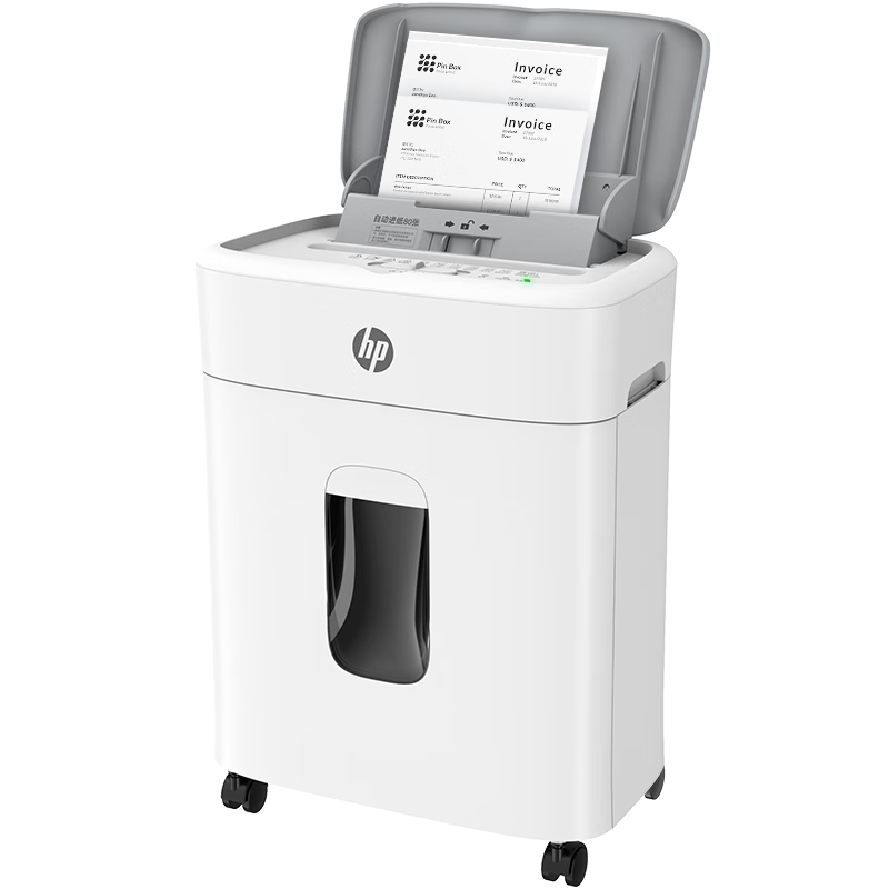 HP Fully Automatic 100-Sheet Office Paper Shredder, Commercial Document Shredder, Can Shred Cards/staples, Automatic Shredding for 30 Minutes, 16L Large Viewing Window, W16080CC