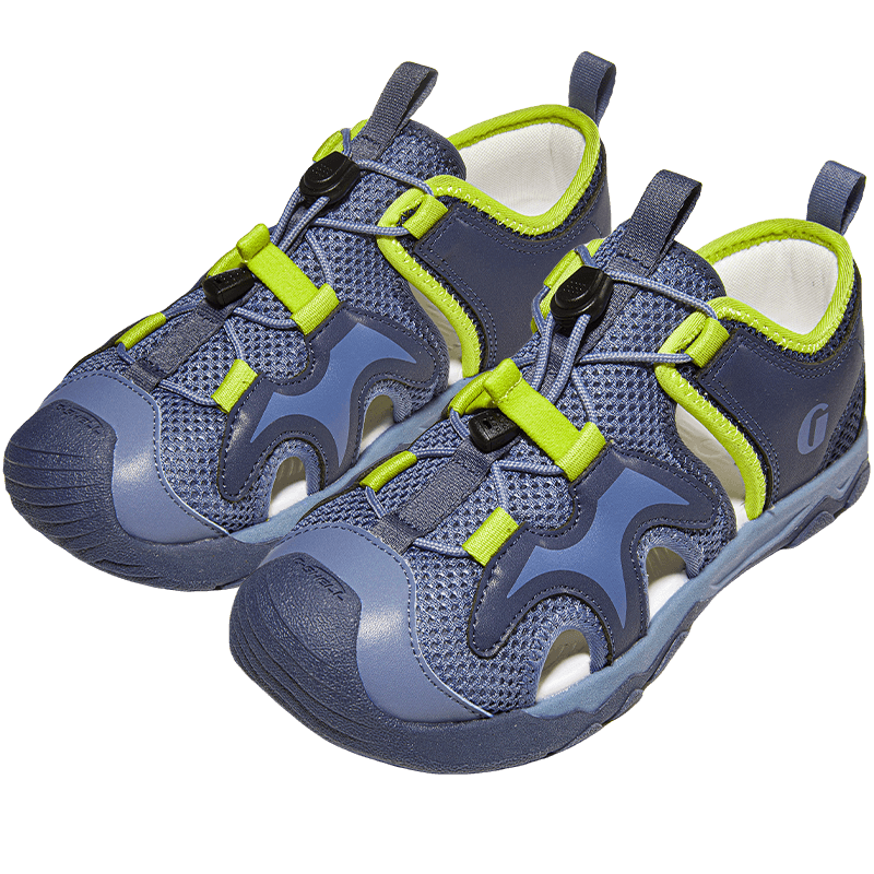 Ginoble Kids Breathable Sandals Toddler Walking Shoes Boys Girls Summer Mountain Series GW1762 Night Shadow Blue/Storm