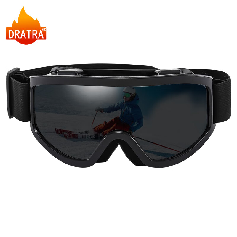DRATRA Ski Goggles, Mountain Climbing Protective Eyewear, Snow Outdoor Roller Skating Cycling Anti-Fog Windproof Sunglasses, Can Be Fitted with Prescription Lenses