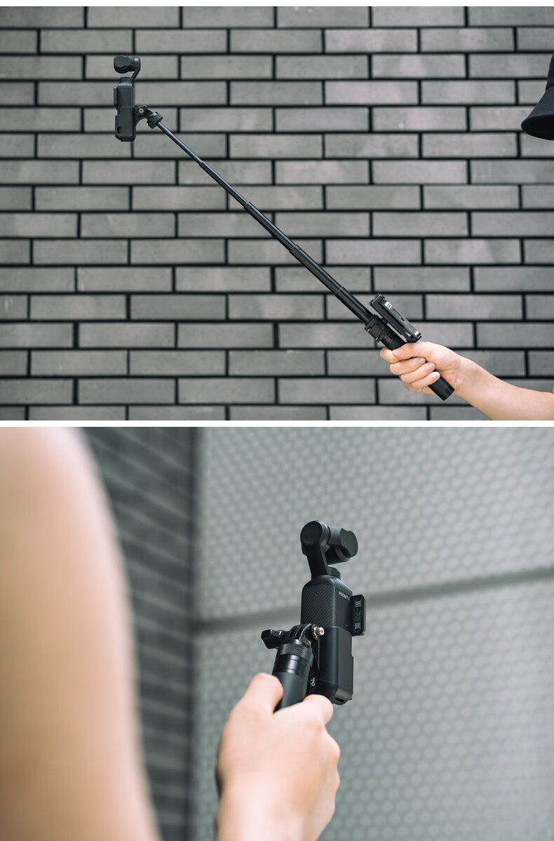 SUREWO Compatible with DJI Osmo Pocket 3 Selfie Stick, Remote Control for Pocket Camera Accessories, Large Screen Viewing Handheld Extension Pole Stand 4
