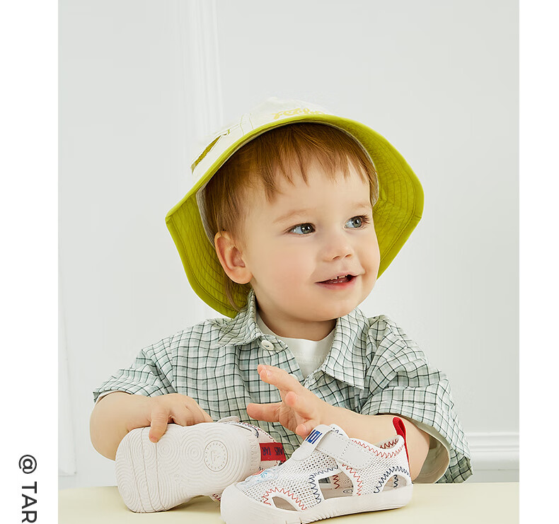 Tilanis Summer Infant Toddler Pre-Walking Breathable Learning Shoes Functional Shoes Boys Girls Non-Slip Sandals White/Apricot Size 23 10