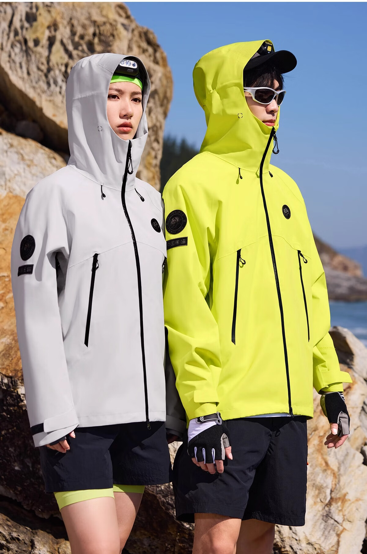 CAMEL Panda Series Hard Shell Waterproof Windproof Outdoor Mountaineering Jacket Cycling Coat A35BA6B113 M 16