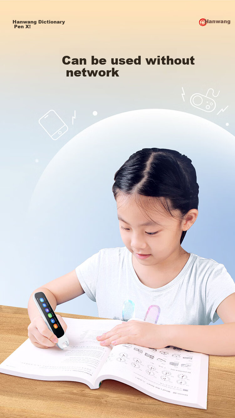 Hanvon Dictionary Pen X1, English Reading Pen Translation Pen, Suitable for Primary, Middle And High School Students, Electronic Dictionary Scanner Pen, Vocabulary Pen, Portable Learning Device 9