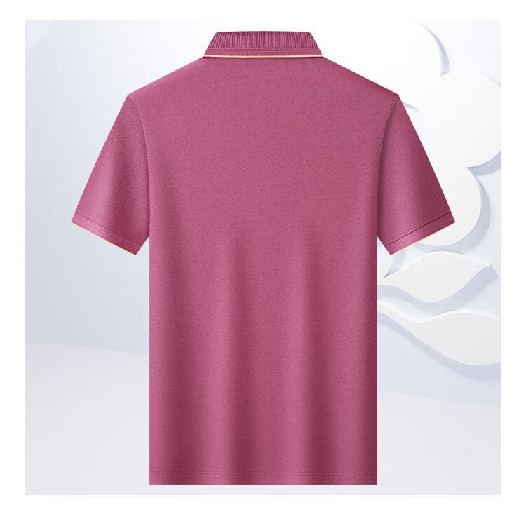 MONTAGUT Short-Sleeve Polo Shirt for Men, Summer 5A Antibacterial with Mulberry Silk, Breathable Square Collar Casual T-Shirt, White, M 3