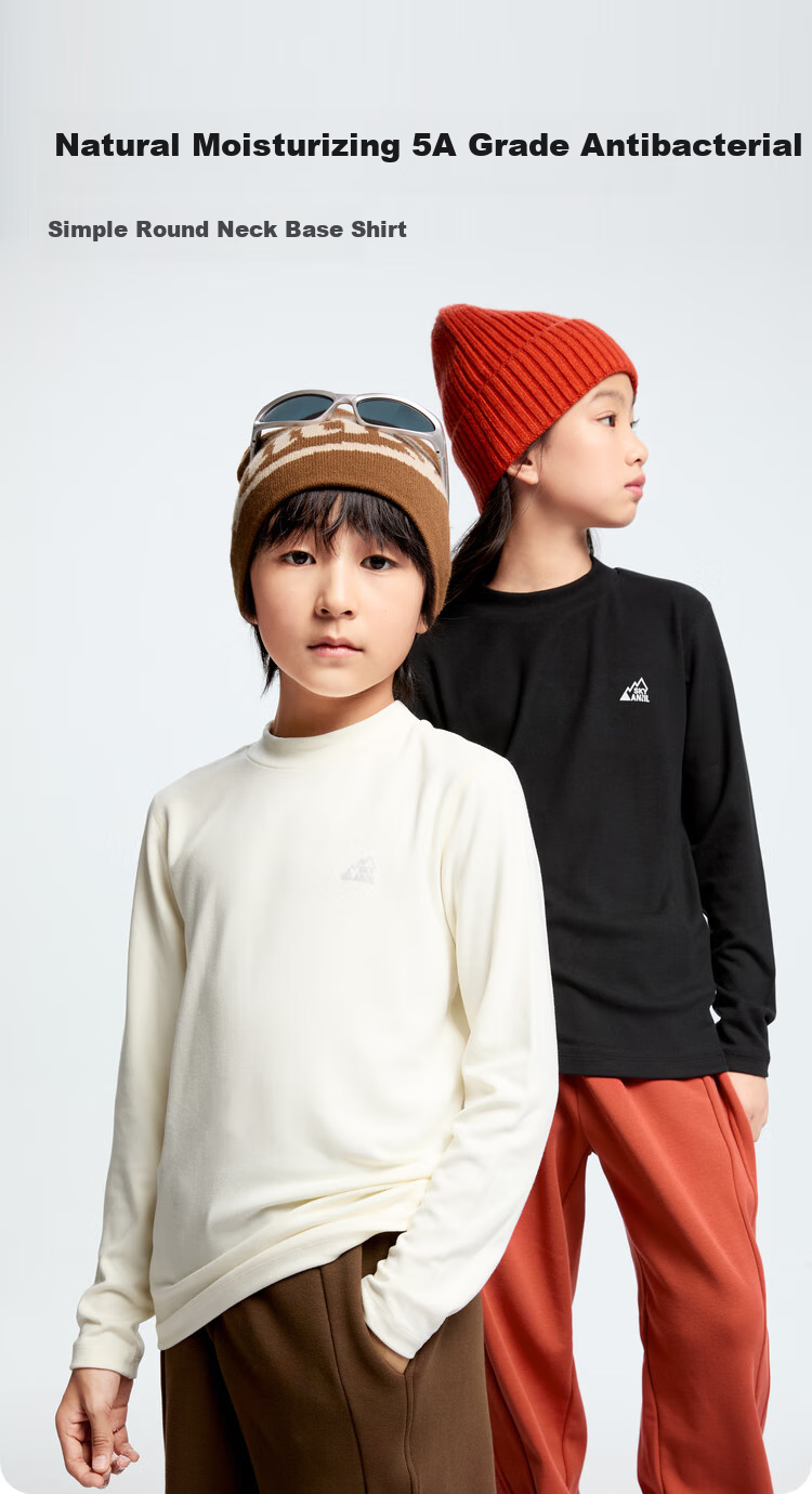 Annil Children's Clothing, Boys And Girls Mid-Neck Knit Sweater, 2024 Winter New Style, Black, Size 140 1