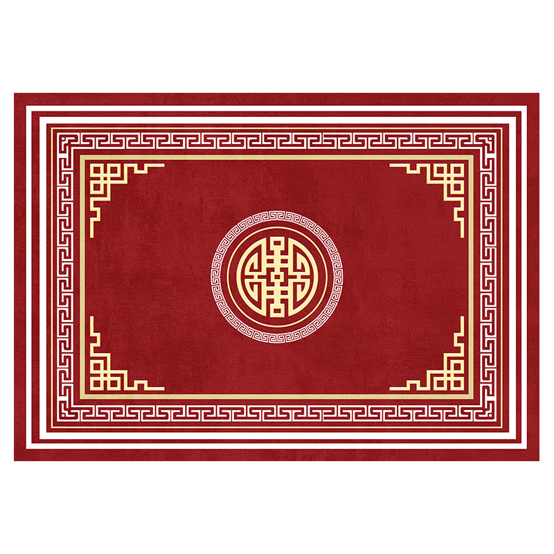 Zunchao Red Entrance Door Mat Non-Slip Water Absorbent Floor Mat for Home Entryway 160x100cm