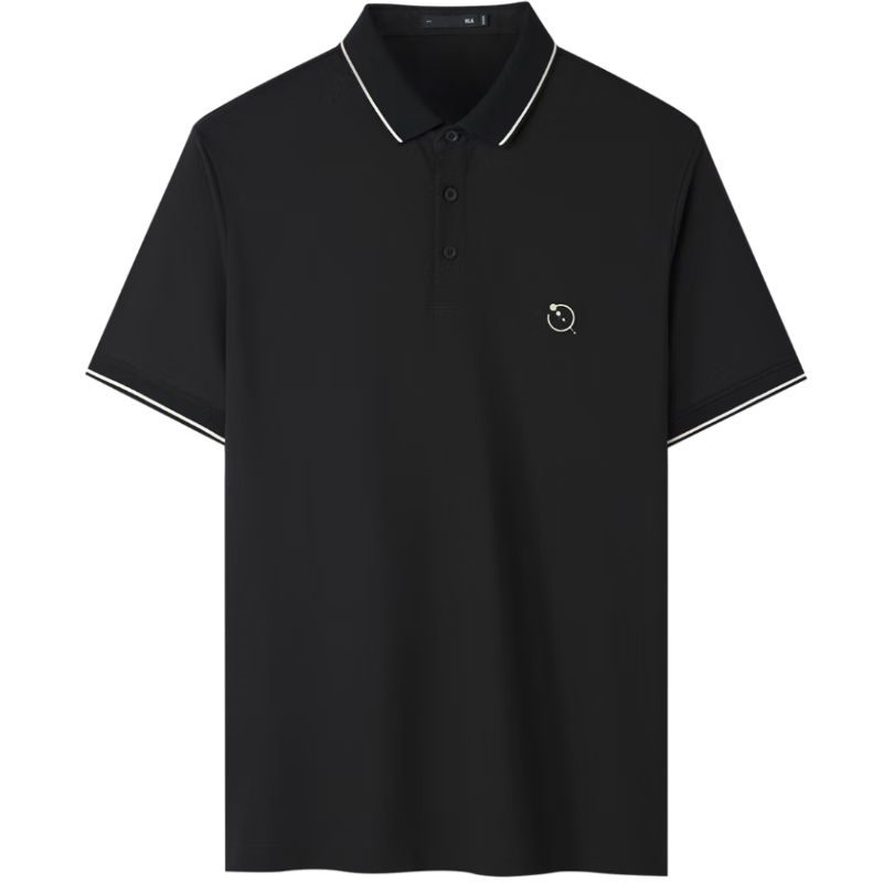 HLA Short-Sleeve Polo Shirt for Men, Three-Body Collaboration Series, Cool-Feeling Short-Sleeve Shirt for Men in Summer